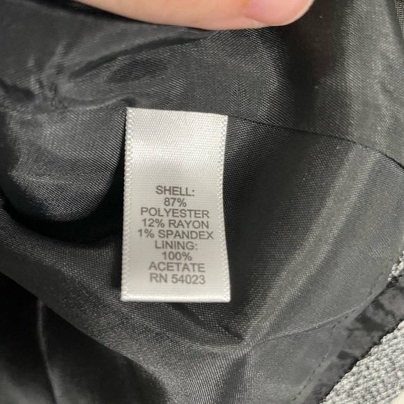 Banana Republic Black Gray Flounce Workwear Skirt 2 - Picture 4 of 5